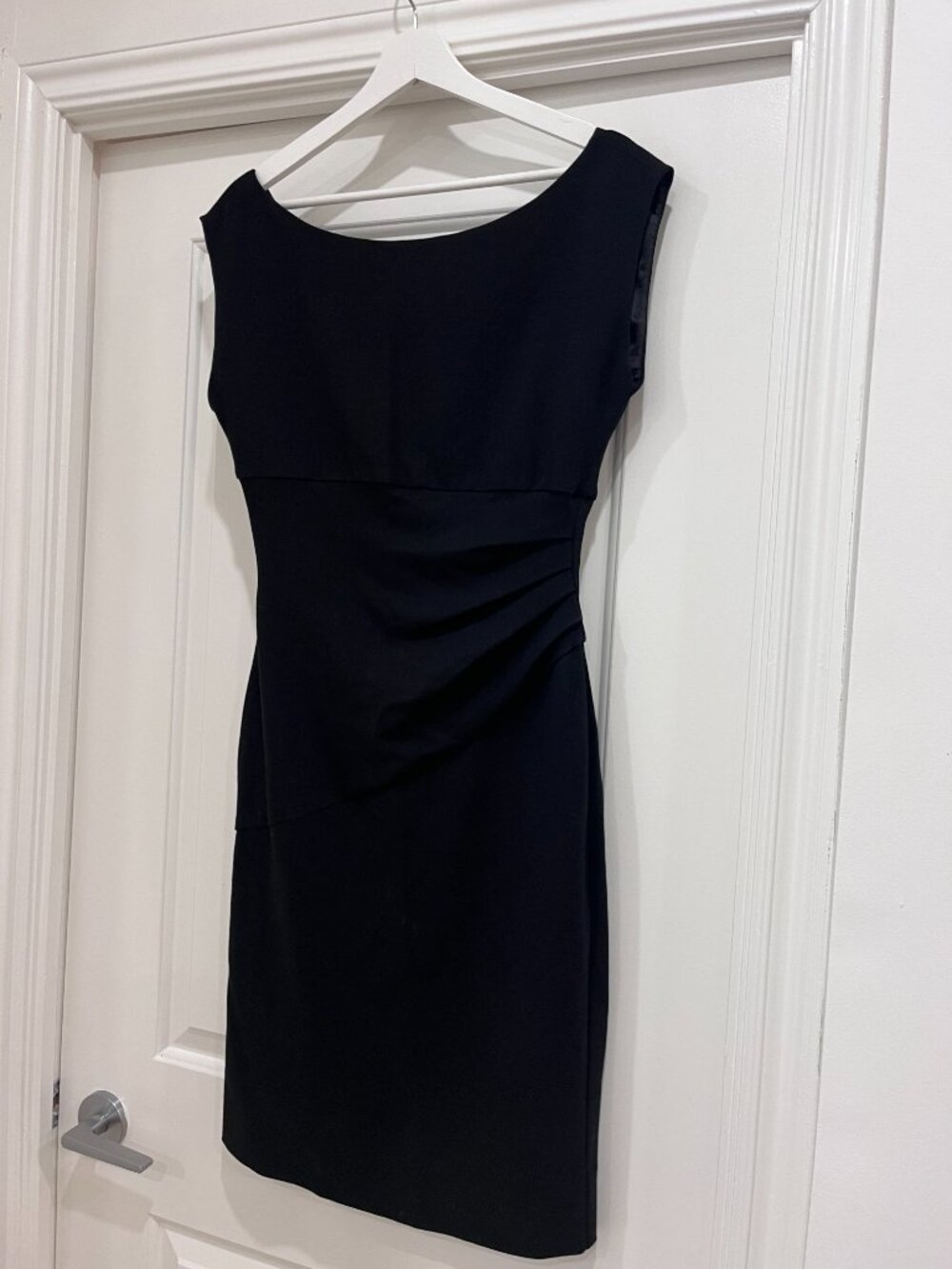 DVF CLASSIC LBD, BLACK, Ponte, BOATNECK, JERSEY DRESS, BODYCON, US12, FITS 8-10 - Picture 12 of 15